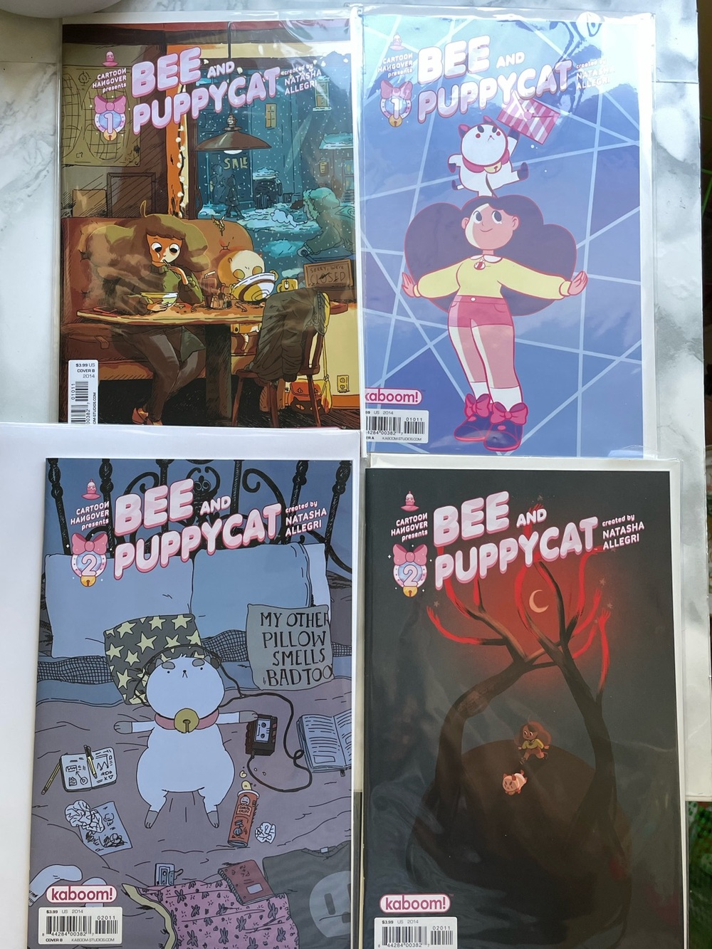 Bee and Puppycat comics #1 and #2 variant covers 2014 - 4 COMIC LOT